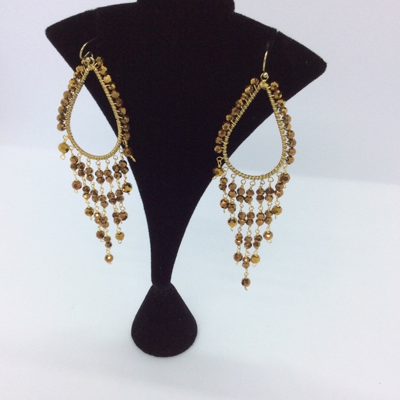 Copper Chandelier Earrings - Picture 3 of 5